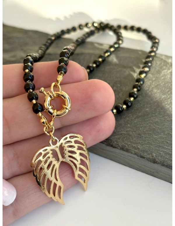 COLLAR BAÑADO EN ORO ALAS
