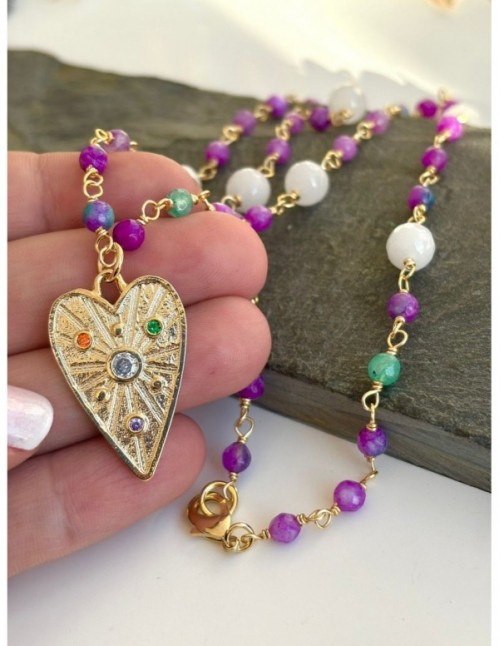 COLLAR BAÑADO EN ORO CORAZON