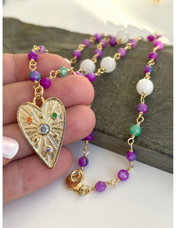 COLLAR BAÑADO EN ORO CORAZON