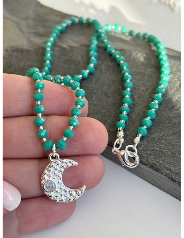 COLLAR BAÑADO EN PLATA LUNA