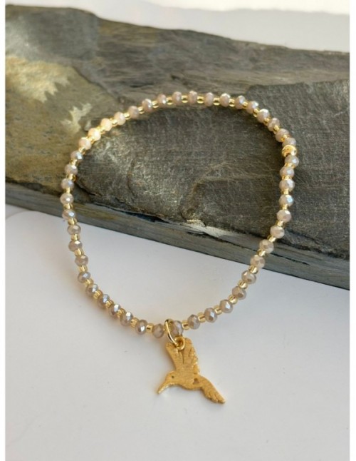 PULSERA BAÑADA EN ORO COLIBRI
