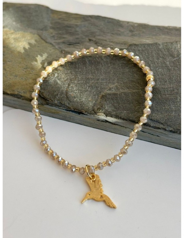 PULSERA BAÑADA EN ORO COLIBRI
