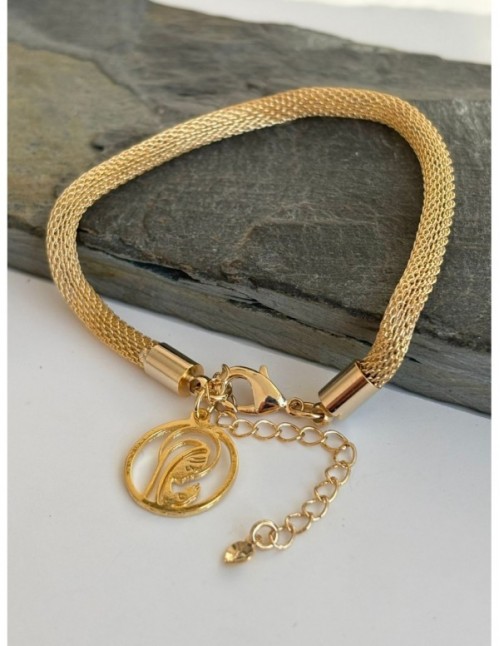 PULSERA BAÑADA EN ORO RELIGIOSO