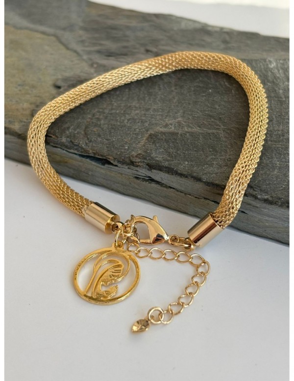PULSERA BAÑADA EN ORO RELIGIOSO