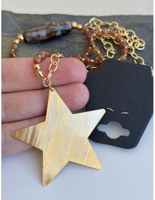 COLLAR BAÑADO EN ORO ESTRELLA