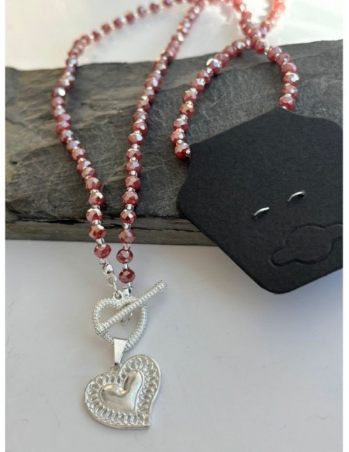 COLLAR BAÑADO EN PLATA CORAZON