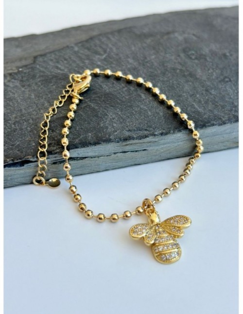 PULSERA BAÑADA EN ORO ABEJA