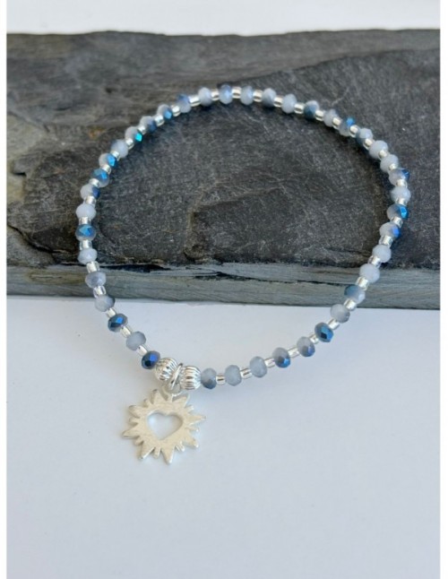 PULSERA BAÑADA EN PLATA CORAZON