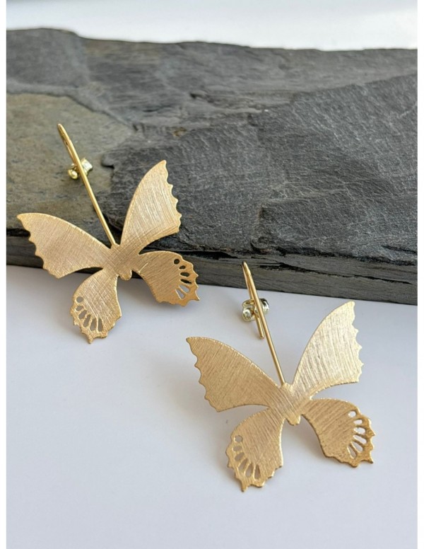 AROS BAÑADOS EN ORO MARIPOSA