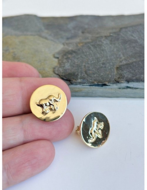 AROS BAÑADOS EN ORO ELEFANTE