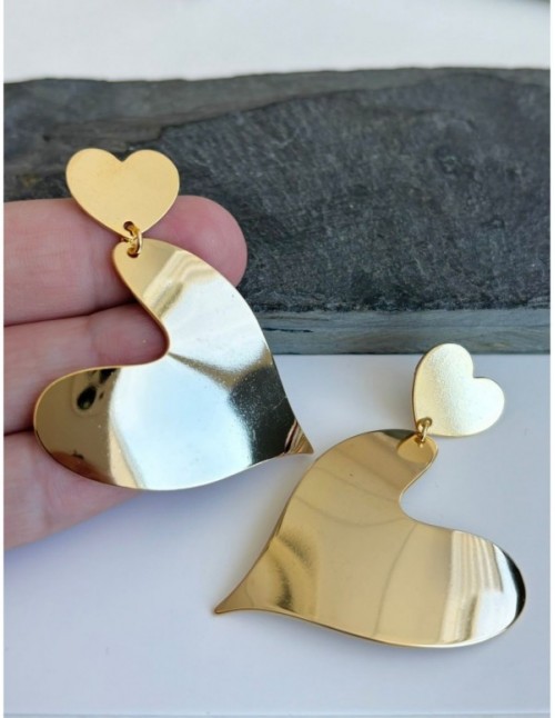 AROS BAÑADOS EN ORO CORAZON