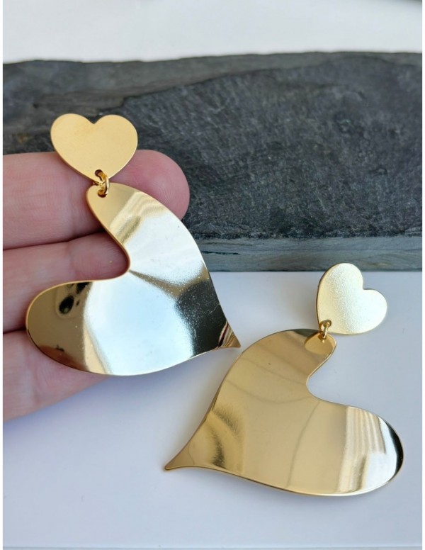 AROS BAÑADOS EN ORO CORAZON