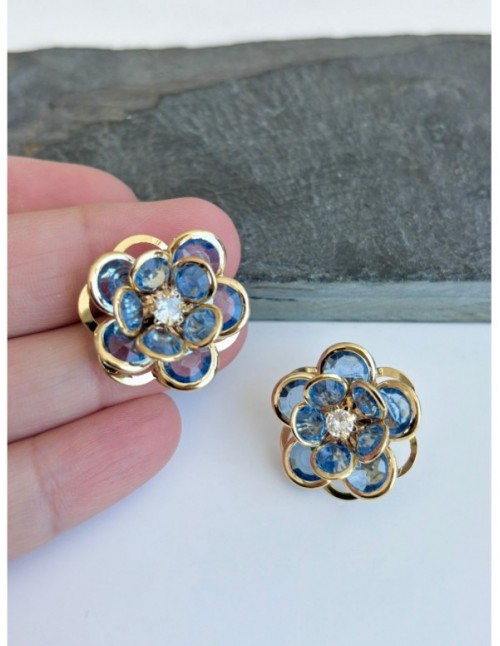 AROS BAÑADOS EN ORO FLOR