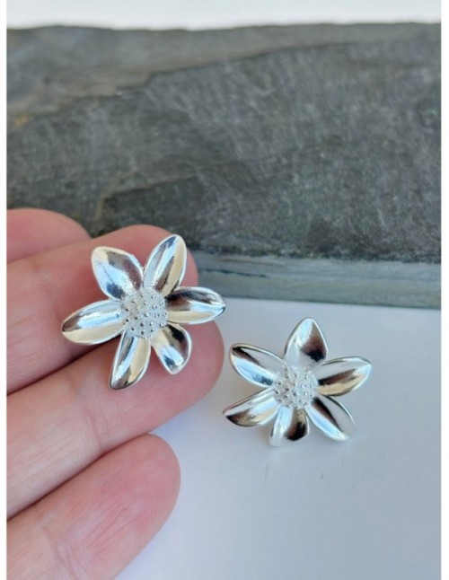 AROS BAÑADOS EN PLATA FLOR