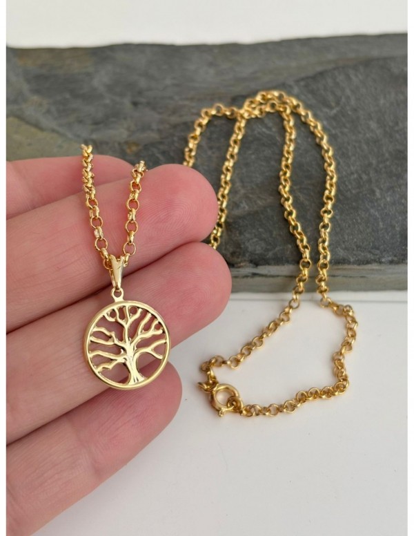 COLLAR BAÑADO EN ORO ARBOL DE LA VIDA