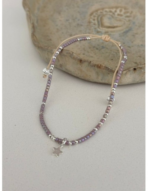 PULSERA BAÑADA EN PLATA ESTRELLA