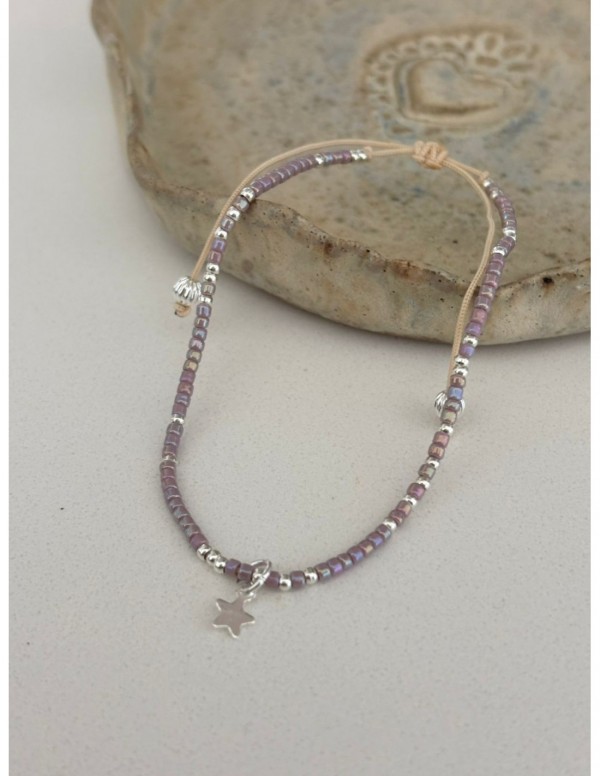 PULSERA BAÑADA EN PLATA ESTRELLA
