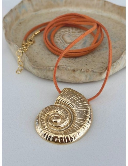 COLLAR BAÑADO EN ORO CARACOLA 1 METRO