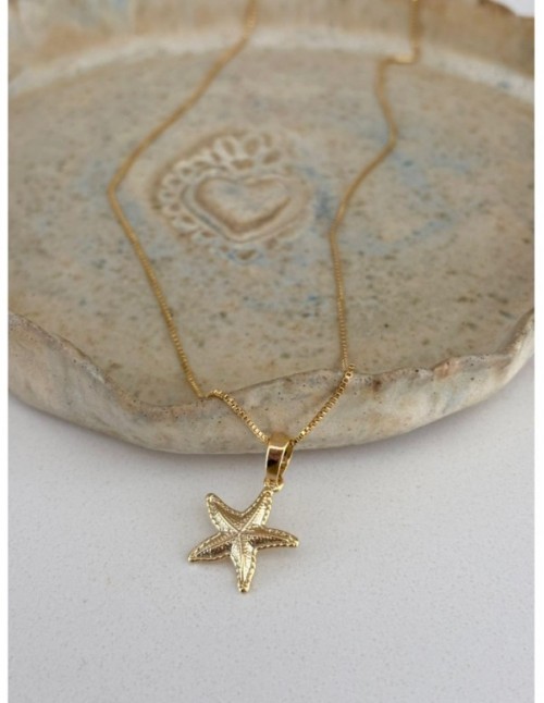 COLLAR BAÑADO EN ORO DIJE ESTRELLA