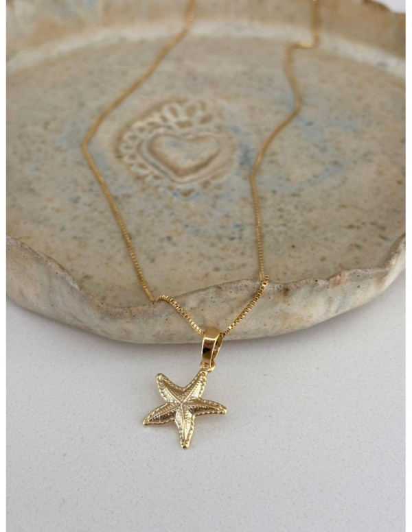 COLLAR BAÑADO EN ORO DIJE ESTRELLA