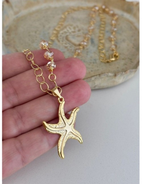 COLLAR BAÑADO EN ORO DIJE ESTRELLA