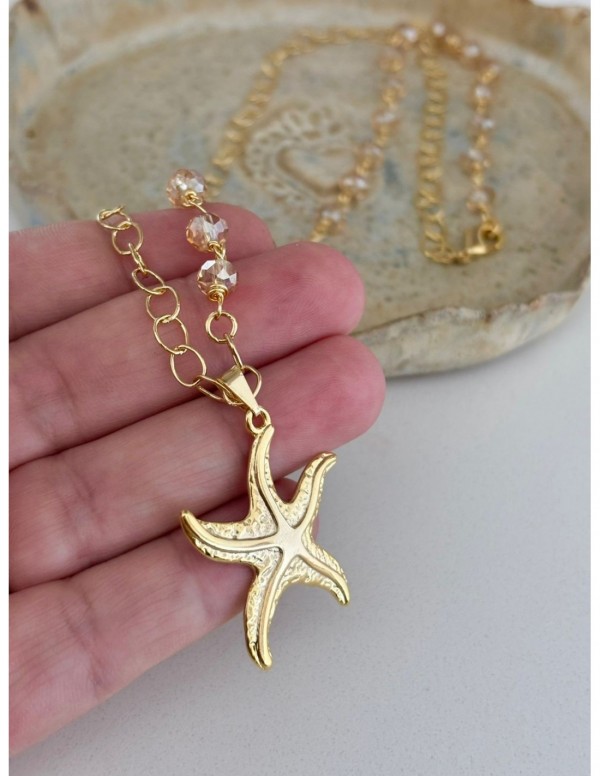 COLLAR BAÑADO EN ORO DIJE ESTRELLA
