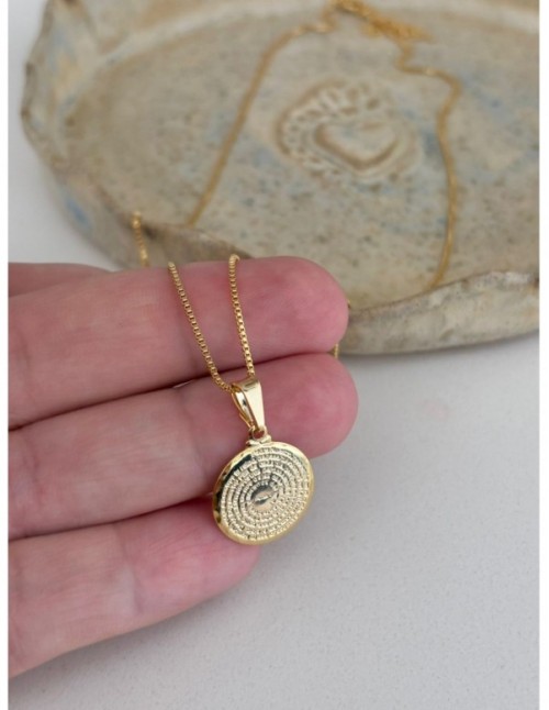 COLLAR BAÑADO EN ORO DIJE PADRE NUESTRO