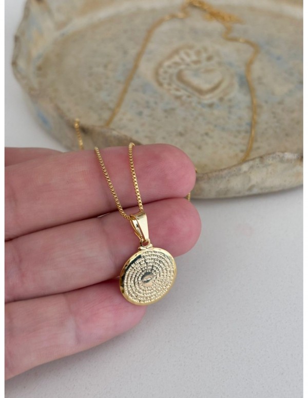 COLLAR BAÑADO EN ORO DIJE PADRE NUESTRO