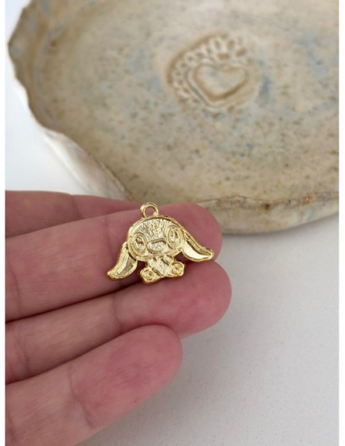 DIJE BAÑADO EN ORO ANGEL DE STITCH