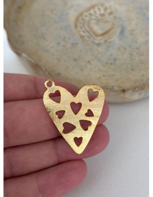DIJE BAÑADO EN ORO CORAZON