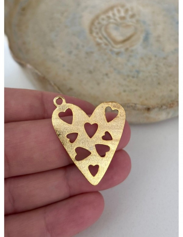 DIJE BAÑADO EN ORO CORAZON