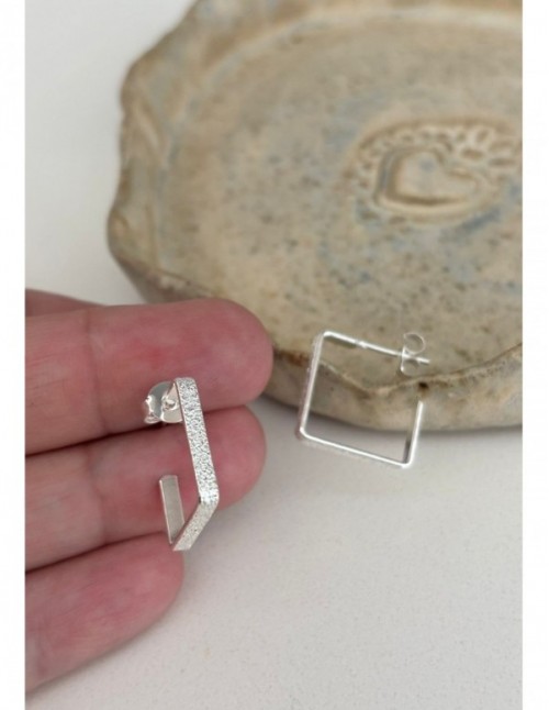 AROS BAÑADOS EN PLATA CUADRADOS