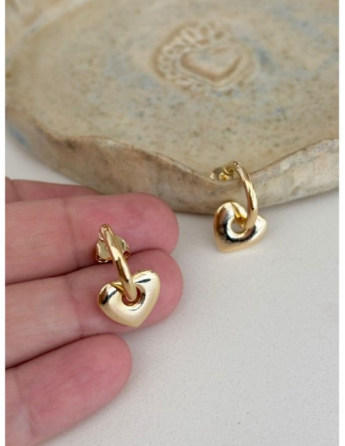 AROS BAÑADOS EN ORO CORAZON