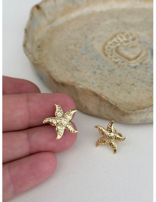 AROS BAÑADOS EN ORO ESTRELLA
