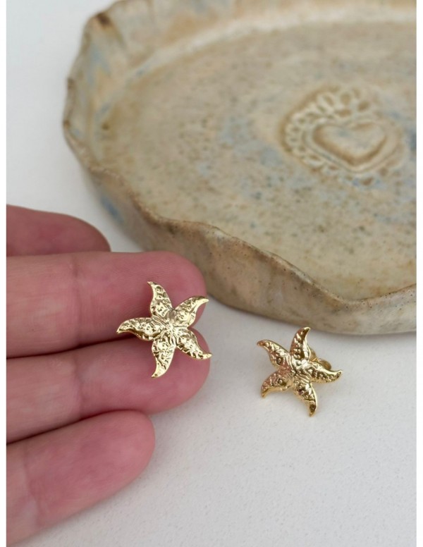 AROS BAÑADOS EN ORO ESTRELLA
