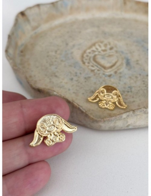 AROS BAÑADOS EN ORO ANGEL DE STITCH