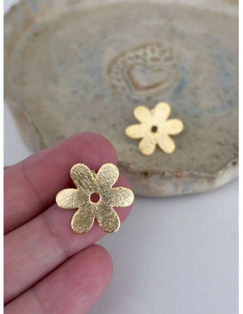AROS BAÑADOS EN ORO FLOR