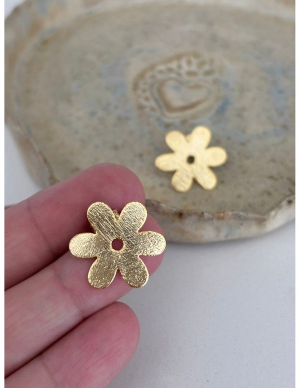 AROS BAÑADOS EN ORO FLOR