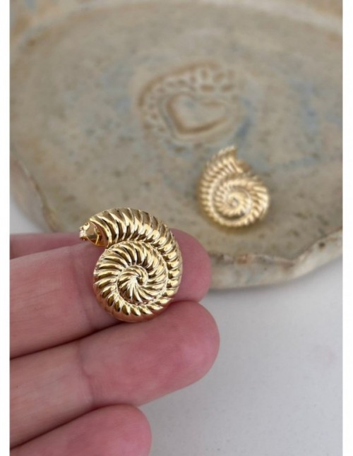 AROS BAÑADOS EN ORO CARACOLA