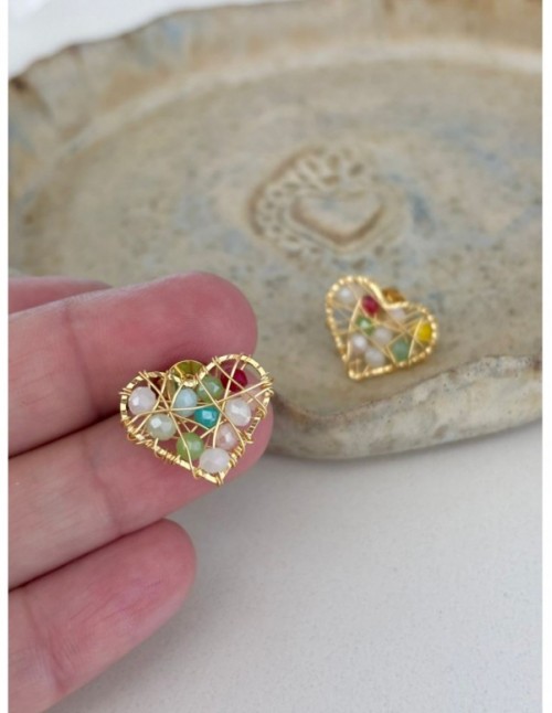 AROS BAÑADOS EN ORO  CORAZON