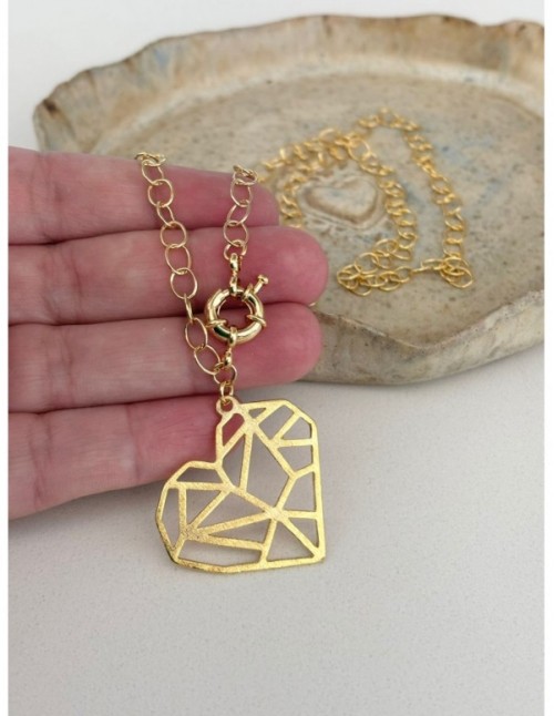 COLLAR BAÑADO EN ORO CORAZON