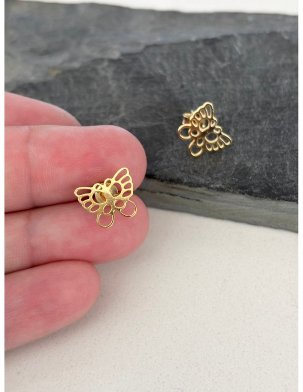 AROS BAÑADOS EN ORO MARIPOSA