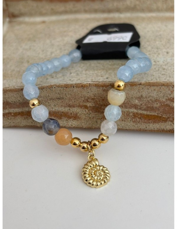 PULSERA BAÑADA EN ORO DIJE CARACOL