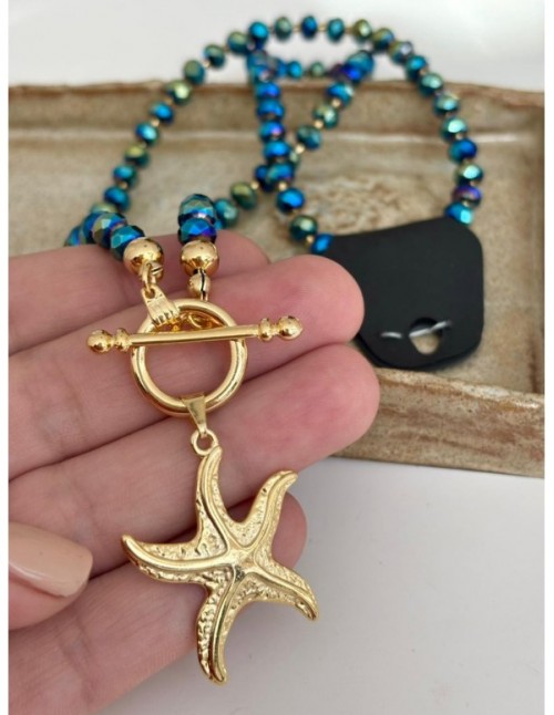 COLLARES BAÑADO EN ORO ESTRELLA DE MAR