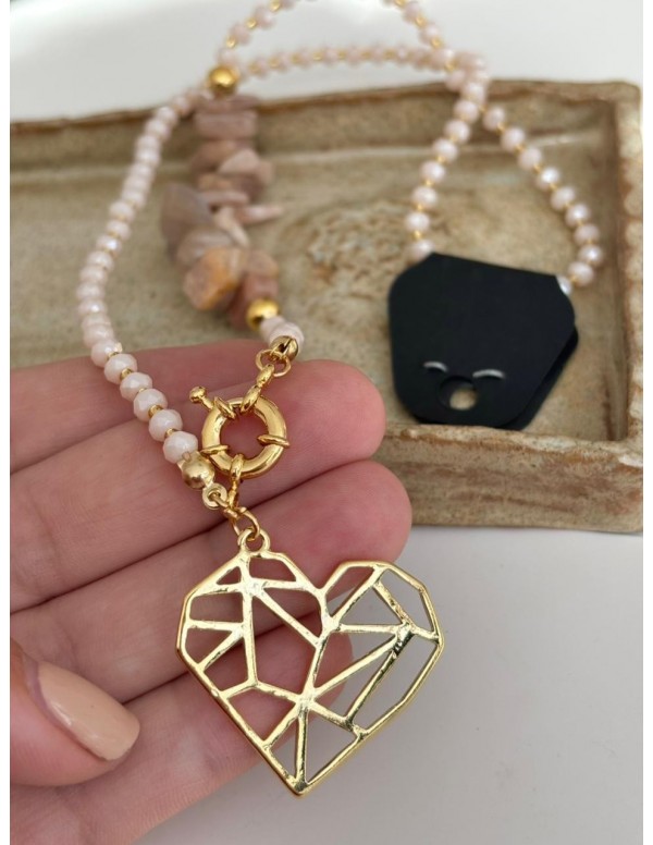 COLLARES BAÑADO EN ORO CORAZON