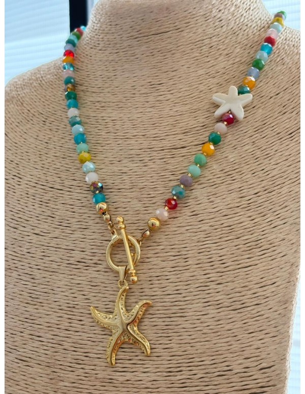 COLLARES BAÑADO EN ORO ESTRELLA DE MAR