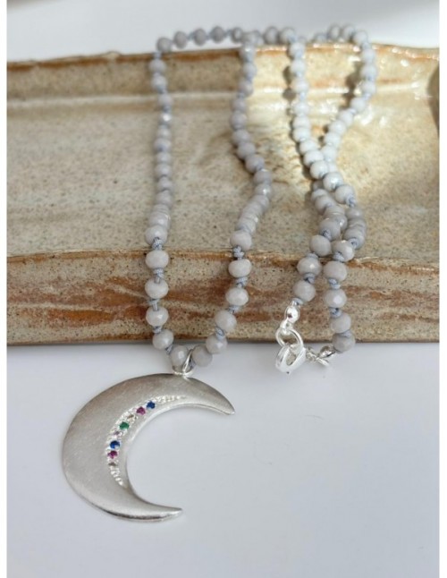 COLLARES BAÑADO EN PLATA LUNA