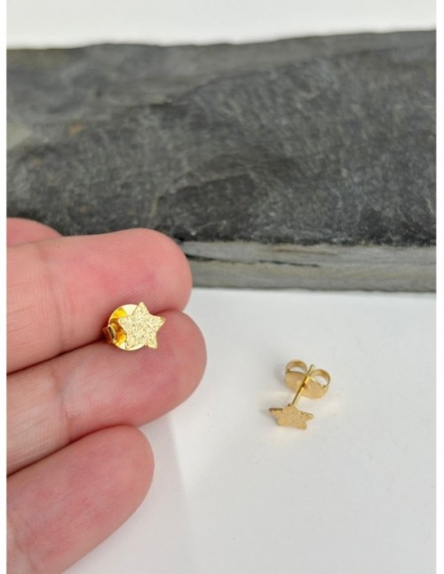 AROS BAÑADOS EN ORO ESTRELLA