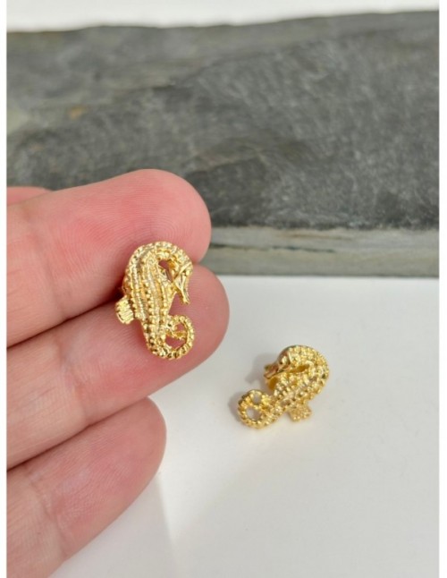 AROS BAÑADOS EN ORO CABALLO DE MAR