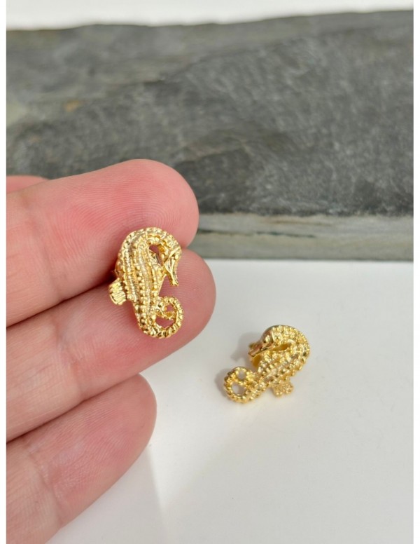 AROS BAÑADOS EN ORO CABALLO DE MAR